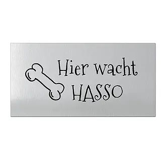 Türschild mit Wunschtext - Hundewarnschild