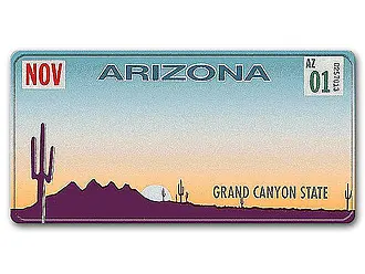 Arizona USA Deko Nummernschild - mit Wunschtext