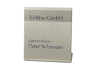 Schreibtischaufsteller aus Aluminium