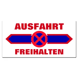 Schild 'Ausfahrt Freihalten' - Alu 20 X 30 Cm, Wetterfest, Für Innen & Außen (Made In Germany)