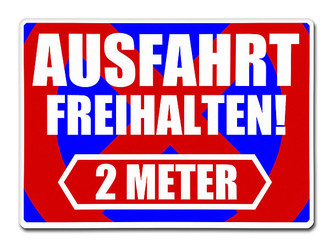 Buddel Bini Aluschild 'Einfahrt Freihalten' – 170x350 Mm, Geprägt, Wetterfest, Made In Germany