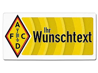 Blechschild mit Wunschtext für Funkamateure