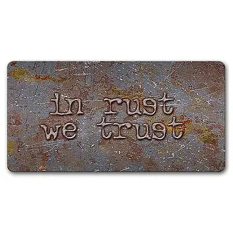 Schild  in rust we trust