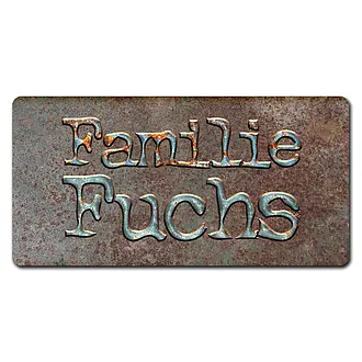 Türschild mit Familienname