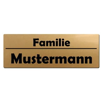 Namensschild aus Aluminium - rosé