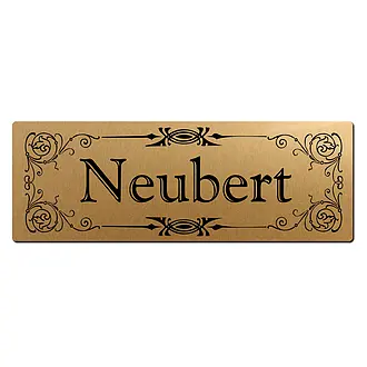 Briefkastenschild im Vintage-Stil - gold