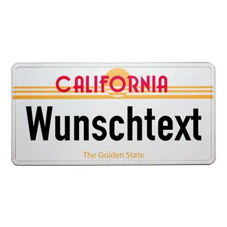 US Plate mit Wunschtext