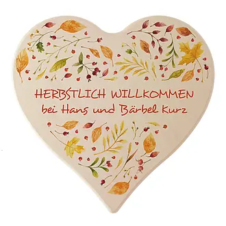 Herbstdeko - Holzherz