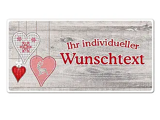 Schild mit Wunschtext