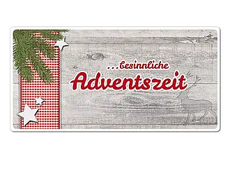 Hüttentraum - Schild mit Textbeispiel besinnliche Adventszeit