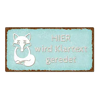 individuell gestaltetes Vintage Schild