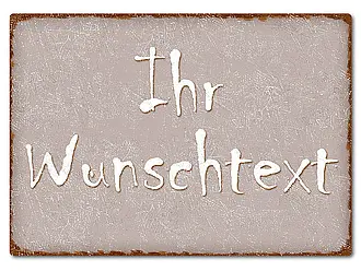 Schild mit Wunschtext