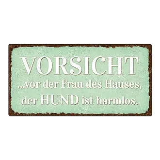 Dekoschild "Vorsicht vor der Frau"  30 x 15 cm