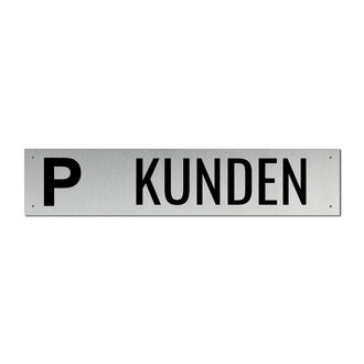 Parkplatzschild aus Edelstahl