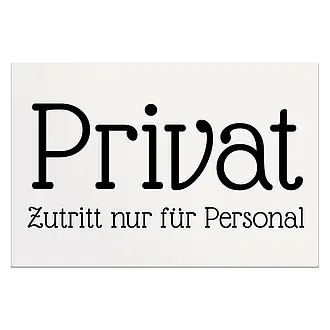 Schild Privat Zutritt nur für Personal