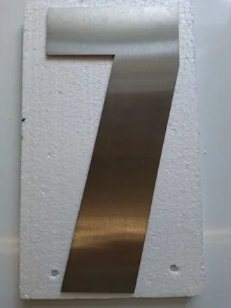 Edelstahl Hausnummer 7 