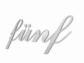 Edelstahl Hausnummer Als Zahlwort Script Hohe 150 Mm Bis 5 Buchstaben Schilder Online Kaufen