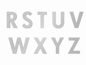 Edelstahl Hausnummern Futura Großbuchstaben R bis Z
