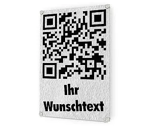 QR-Code Schild - Seitenansicht