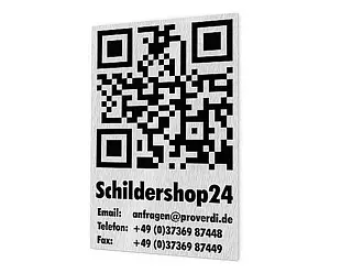 bedrucktes Edelstahlschild - Seitenansicht