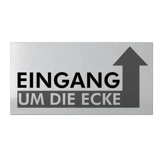 Beschilderung - Eingang rechts - silber