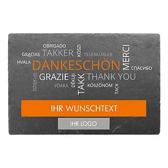 Aufbau Wunschtext und Firmenlogo