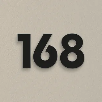 Farbige Edelstahl Hausnummern dreistellig