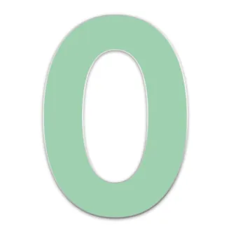 Farbige Edelstahl Hausnummern 0