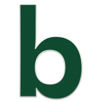 Farbige Edelstahl Hausnummer Buchstabe b