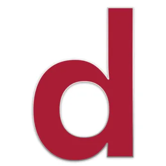 Farbige Edelstahl Hausnummer Buchstabe d
