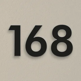 Farbige Hausnummer dreistellig