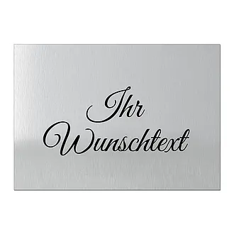 Aluminiumschild mit Wunschtext