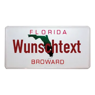 Florida-Boosterplate -Broward- mit individuellem Wunschtext