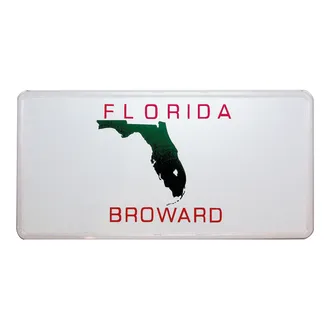 Florida-Boosterplate -Broward- mit individuellem Wunschtext