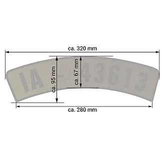 Größenverhältnisse Motorrad-Nummernschild