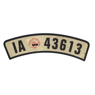 Historisches Nummernschild im Vintage Look