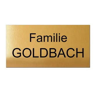 Goldenes Türschild