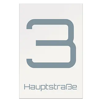 Hausnummer mit Straßenname