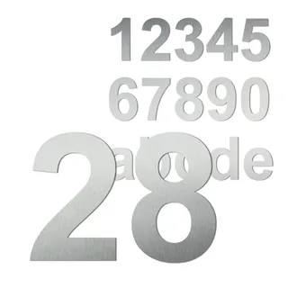 Hausnummer aus Edelstahl