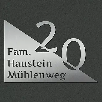 Edelstahl Design Hausnummer