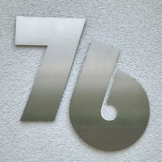 Hausnummer aus Edelstahl