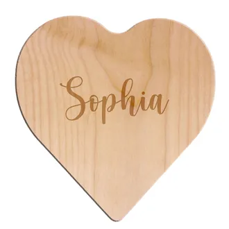 Holzherz mit Name als Gravur