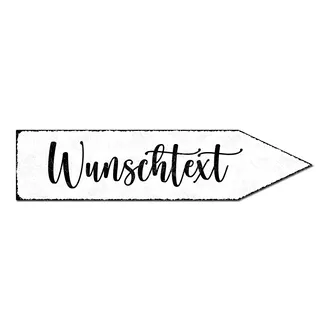 Vintageschild mit Richtungspfeil