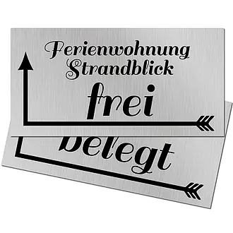 Schild Ferienwohnung frei oder belegt