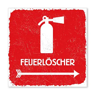 Schild Feuerlöscher, Kunststoff