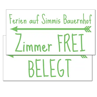 Schild Zimmer frei oder belegt