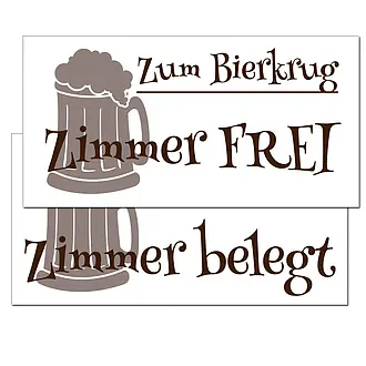 Schild Zimmer frei oder belegt