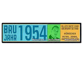 Historisches Nummernschild - Details zur Auswahl - Personalisierungsmöglichkeiten