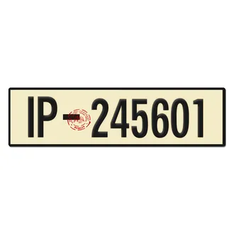 Historisches Nummernschild 