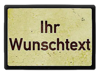 Historisches Nummernschild mit Wunschtext Vintage Look